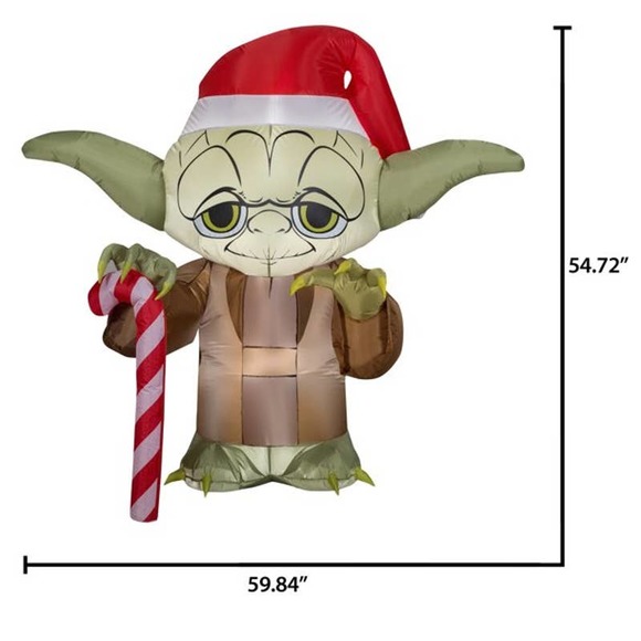 Star Wars Holiday New Star Wars Yoda 5 Ft Tall X 5 Ft Christmas